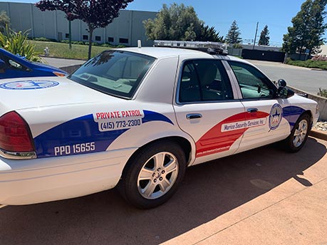 Marina Security Services Mobile Patrol Car